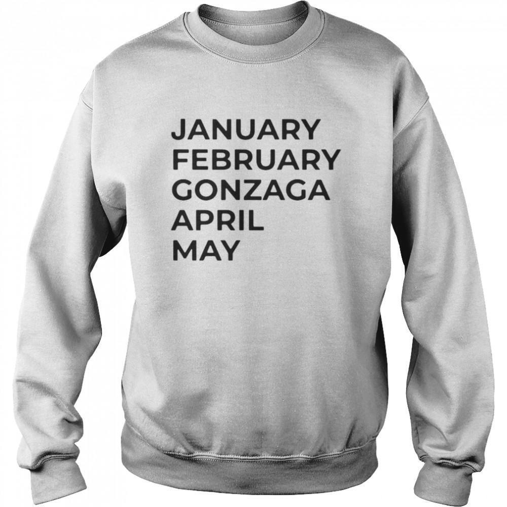 January February Gonzaga April May Sweatshirt